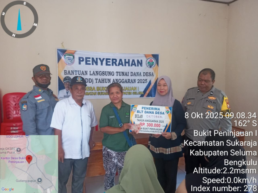 PENYALURAN BLT DD TAHAP 10 DESA BUKIT PENINJAUAN I TAHUN 2025