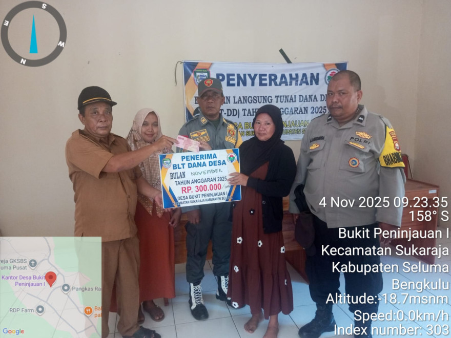 PEMBAGIAN BLT DD TAHAP 11 DESA BUKIT PENINJAUAN I TAHUN 2025